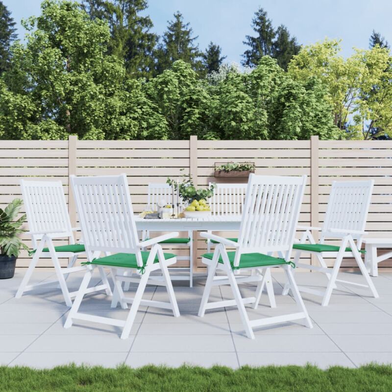 foto del prodotto vidaxl cuscini per sedia 6 pz verdi 50x50x3 cm in tessuto oxford