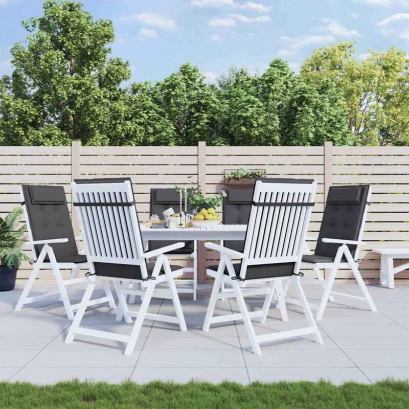 foto del prodotto vidaxl cuscini per sedia schienale alto 6 pz antracite tessuto oxford