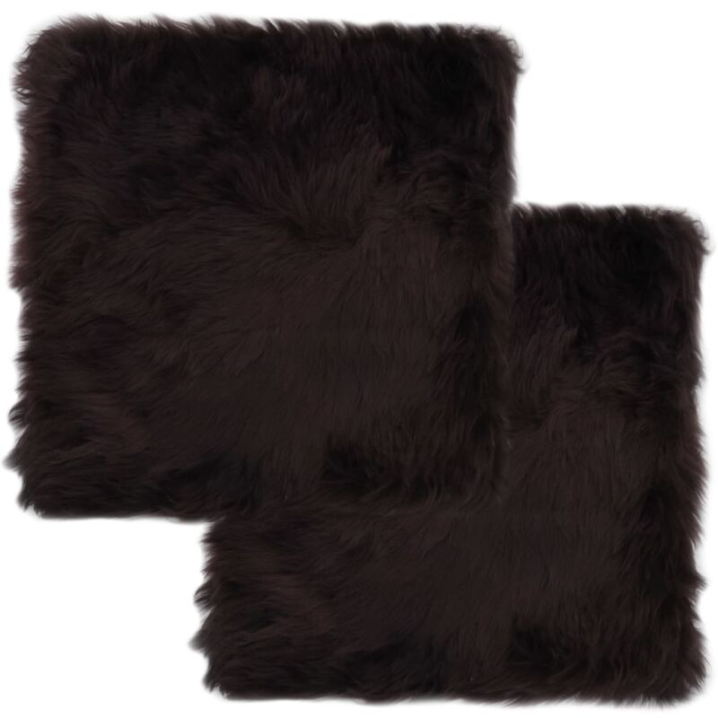 foto del prodotto vidaxl cuscini per sedie 2 pz marrone 40x40cm in vera pelle di montone