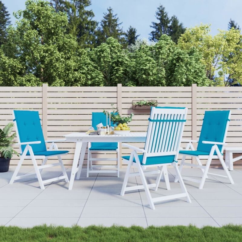 foto del prodotto vidaxl cuscini per sedie 4 pz blu 120x50x3 cm in tessuto
