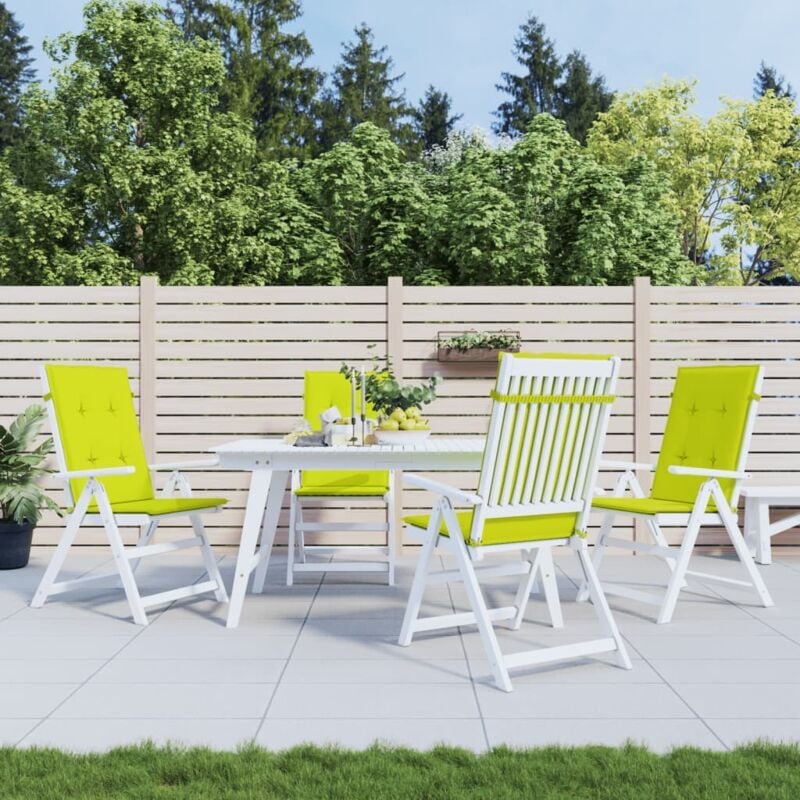 foto del prodotto vidaxl cuscini per sedie 4 pz verde brillante 120x50x3 cm in tessuto