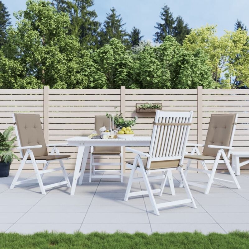 foto del prodotto vidaxl cuscini per sedie alte 4 pz tortora 120x50x3 cm in tessuto