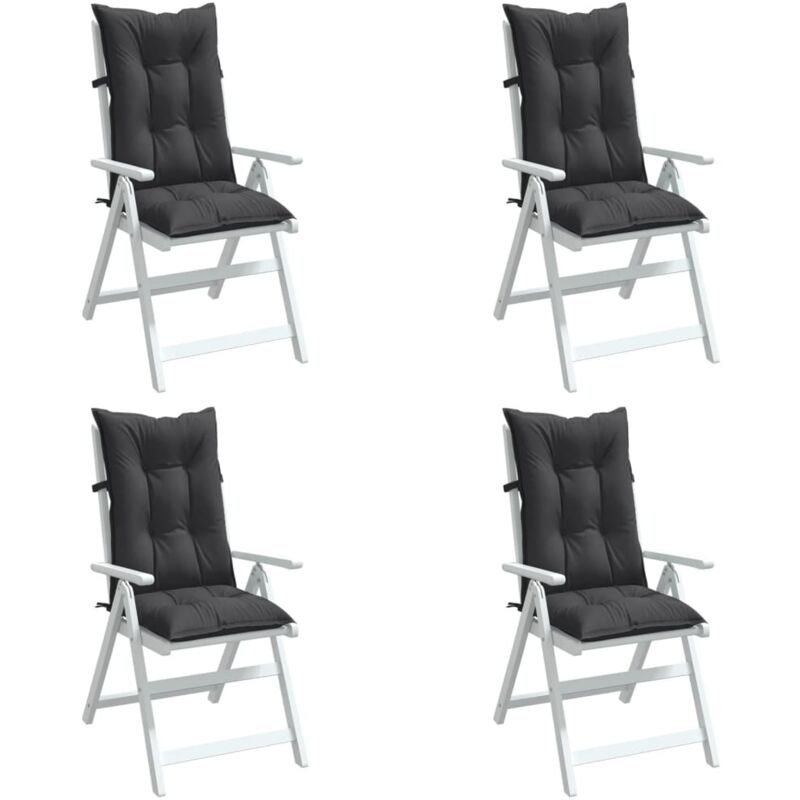 foto del prodotto vidaxl cuscini sedia schiena alta 4 antracite m lange 120x50x7 tessuto