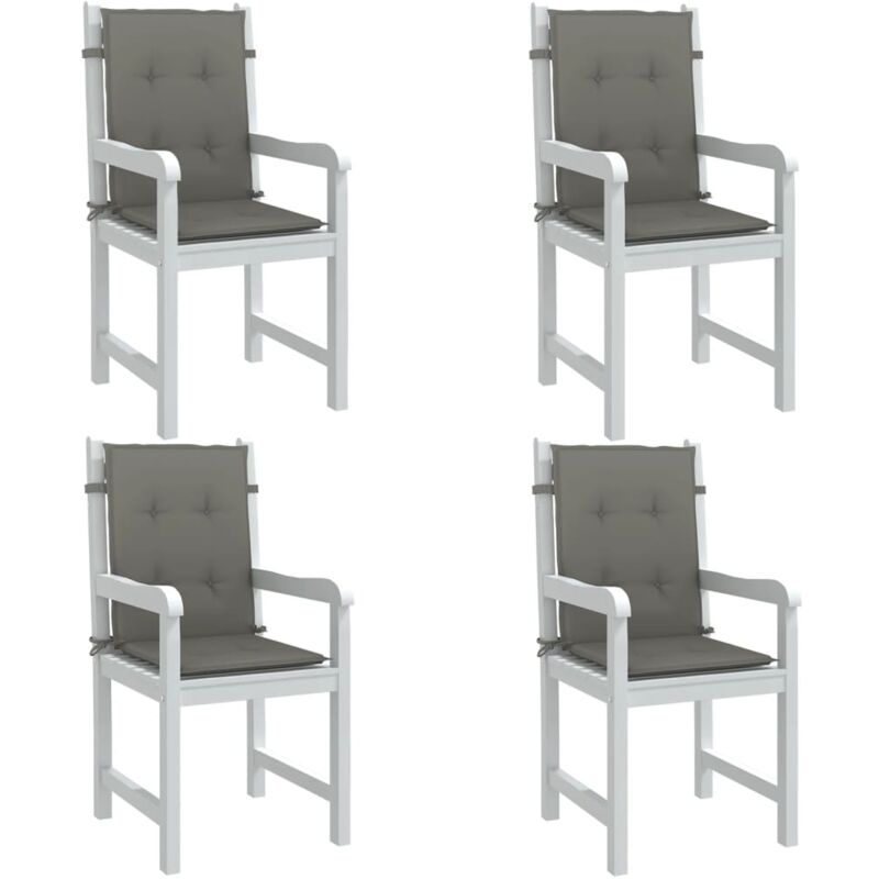 foto del prodotto vidaxl cuscini sedia schiena bassa 4 pz grigio m lange 100x50x4 cm