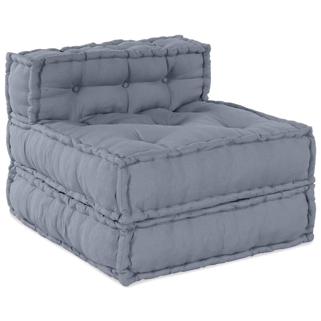 foto del prodotto vidaxl cuscino grigio 70 x 70 x 54 cm poliestere