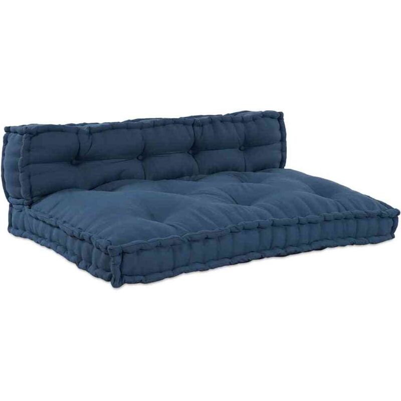 foto del prodotto vidaxl cuscino per divano a pallet 2 pcs indaco 60 x 40 cm cotone
