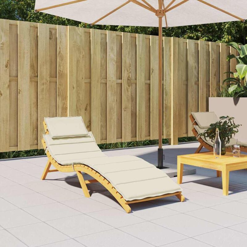 foto del prodotto vidaxl cuscino per lettino crema 186x58x4 cm in tessuto oxford
