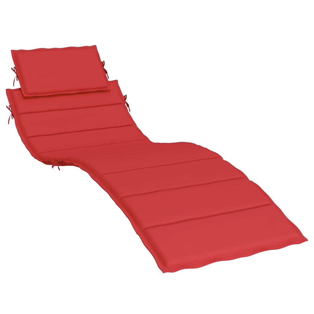 foto del prodotto vidaxl cuscino per lettino rosso 186x58x4 cm in tessuto oxford