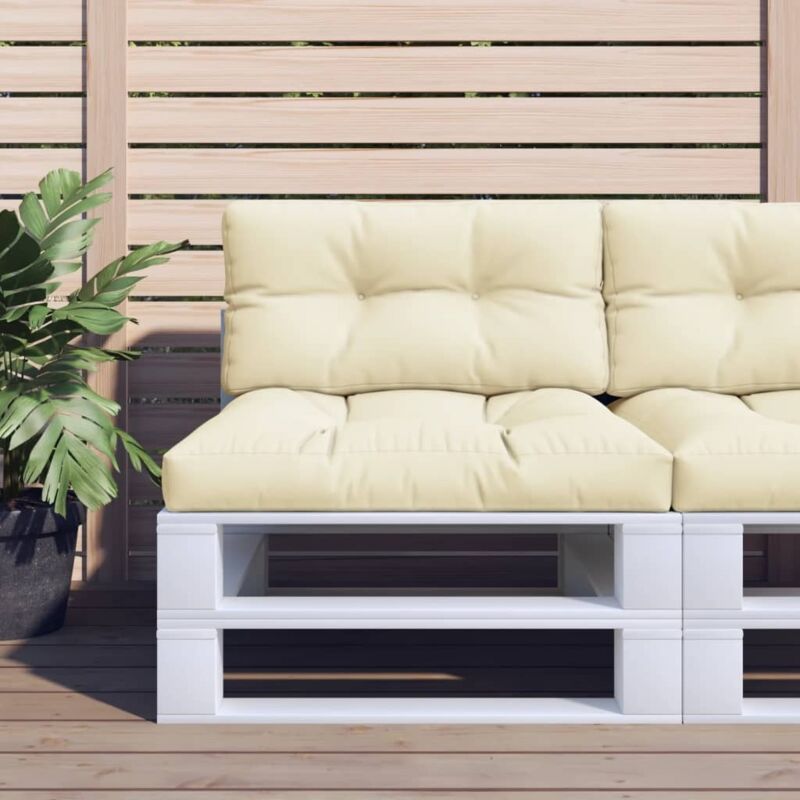 foto del prodotto vidaxl cuscino per pallet crema 70x40x12 cm in tessuto