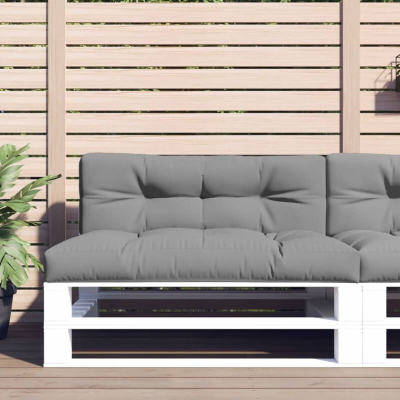 foto del prodotto vidaxl cuscino per pallet grigio 120x40x12 cm in tessuto