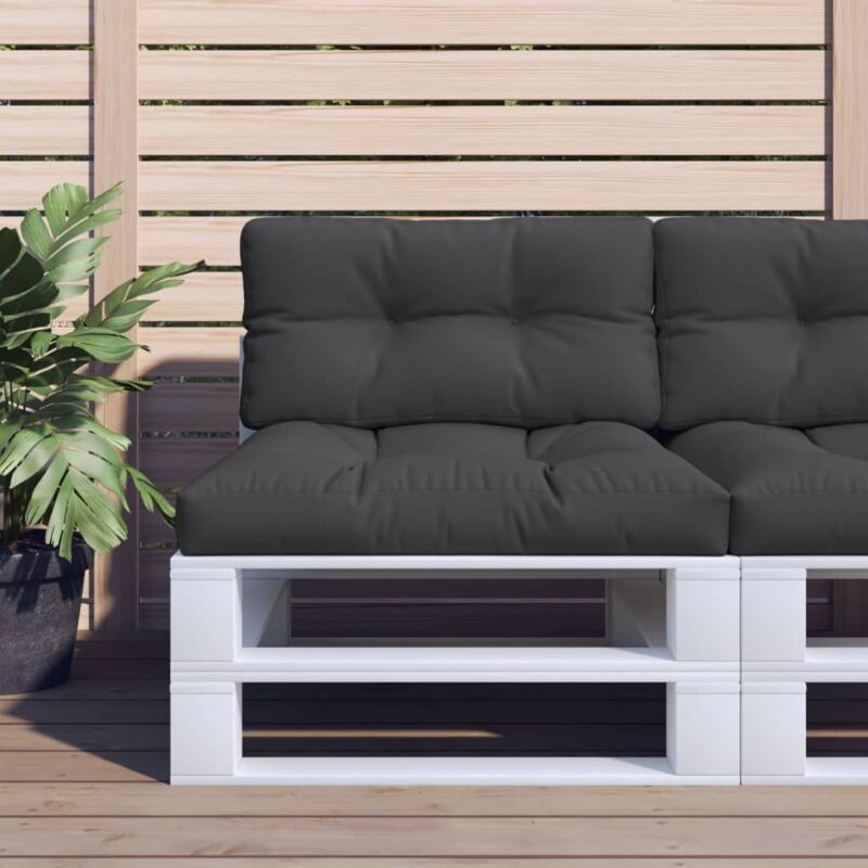 foto del prodotto vidaxl cuscino per pallet nero 70x40x12 cm in tessuto