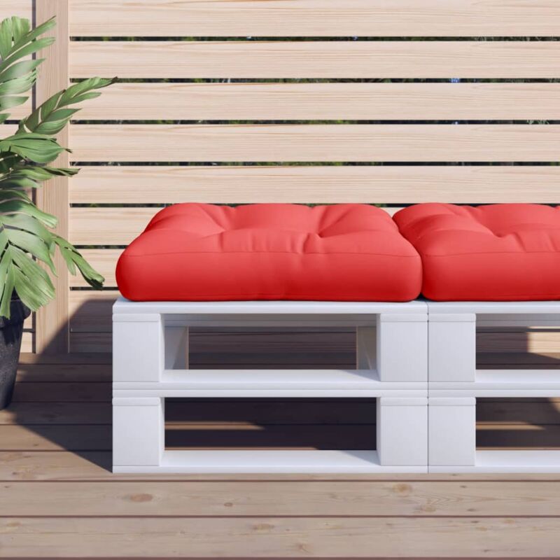 foto del prodotto vidaxl cuscino per pallet rosso in tessuto