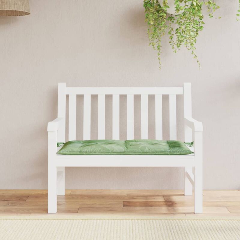 foto del prodotto vidaxl cuscino per panca a foglie 100x50x7 cm in tessuto oxford