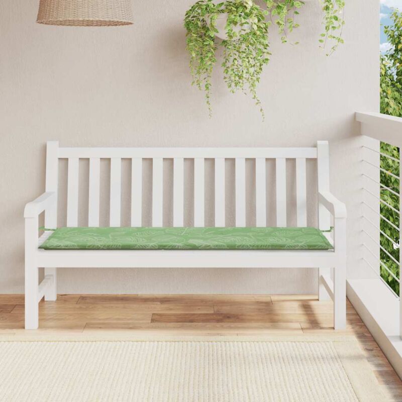 foto del prodotto vidaxl cuscino per panca a foglie 150x50x4 cm in tessuto oxford