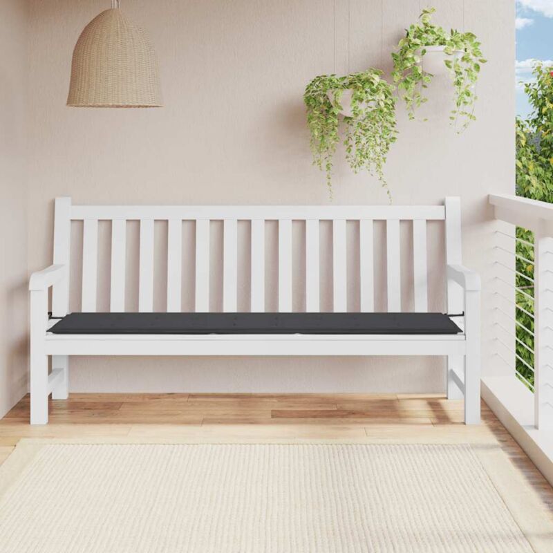 foto del prodotto vidaxl cuscino per panca antracite 200x50x4 cm in tessuto oxford