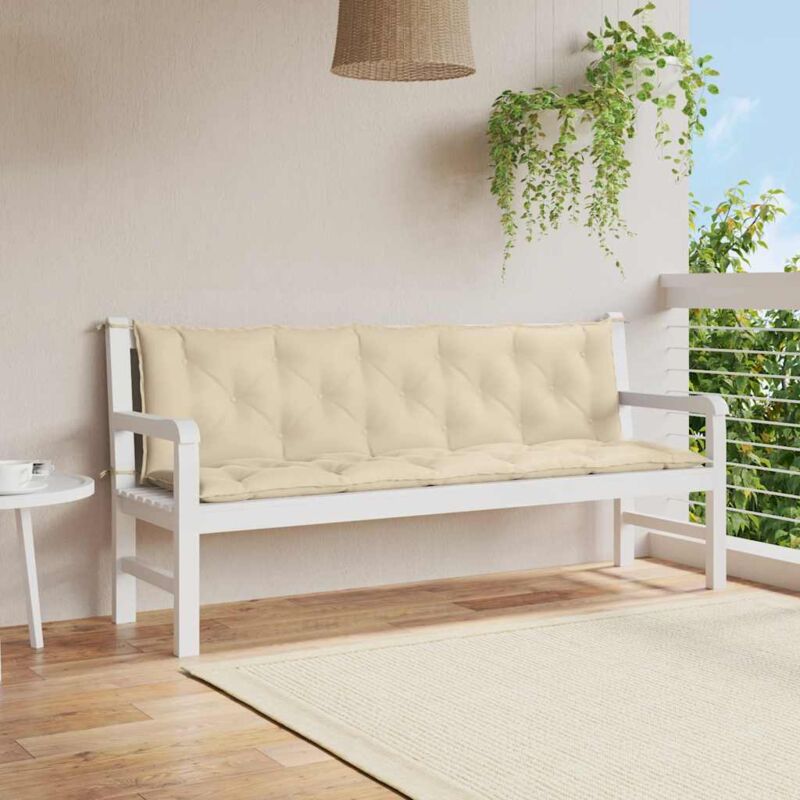 foto del prodotto vidaxl cuscino per panca beige 180x 50 50 x7 cm in tessuto oxford