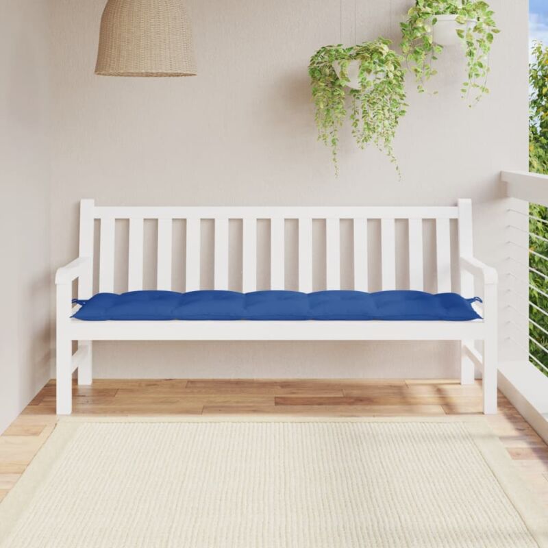 foto del prodotto vidaxl cuscino per panca blu 180x50x7 cm in tessuto oxford