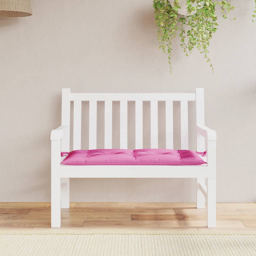 foto del prodotto vidaxl cuscino per panca da giardino rosa 110x50x7 cm in tessuto