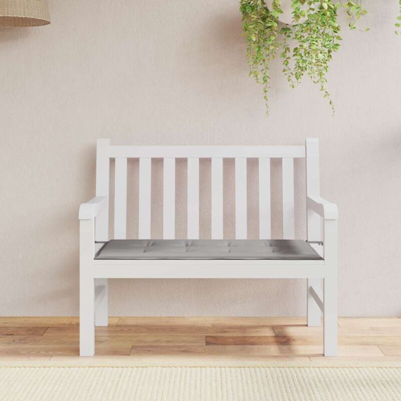 foto del prodotto vidaxl cuscino per panca grigia 120x50x4 cm in tessuto oxford