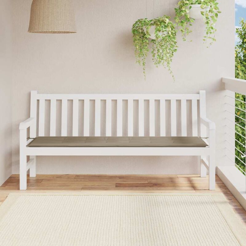 foto del prodotto vidaxl cuscino per panca tortora 180x50x4 cm in tessuto oxford