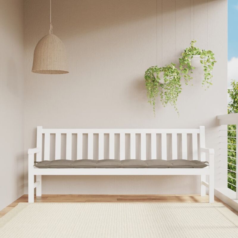 foto del prodotto vidaxl cuscino per panca tortora 200x50x7 cm in tessuto oxford
