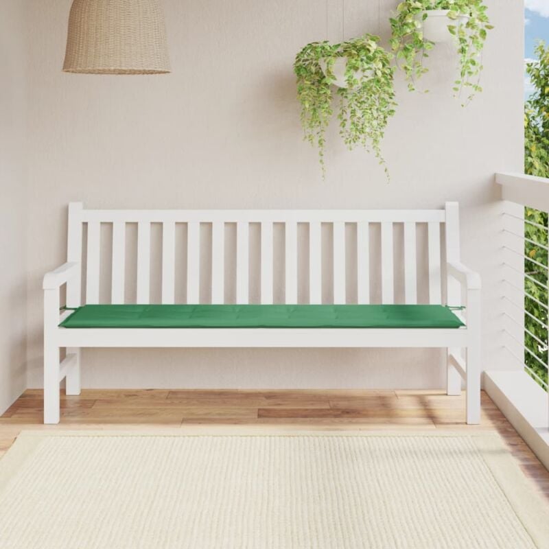 foto del prodotto vidaxl cuscino per panca verde 180x50x3 cm in tessuto oxford