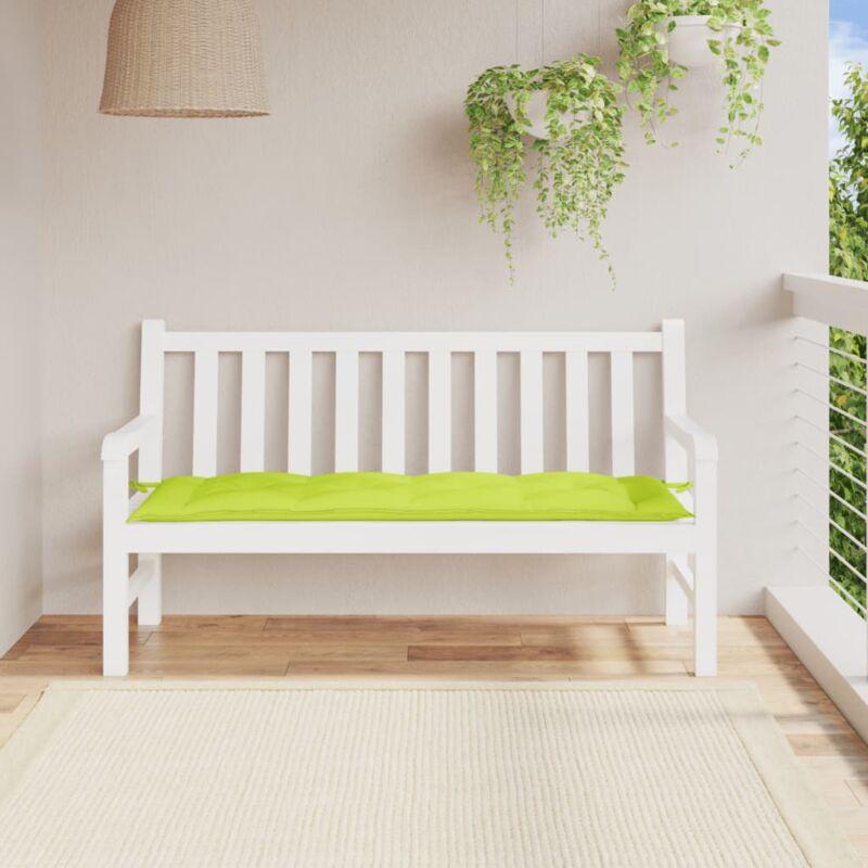foto del prodotto vidaxl cuscino per panca verde brillante 150x50x3 cm in tessuto oxford