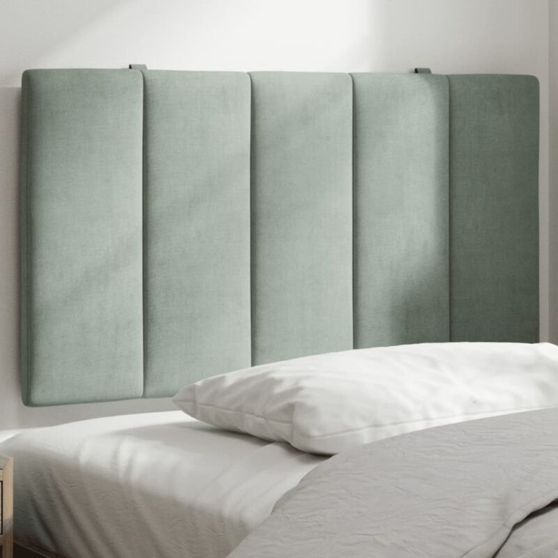 foto del prodotto vidaxl cuscino testiera grigio chiaro 80 cm in velluto