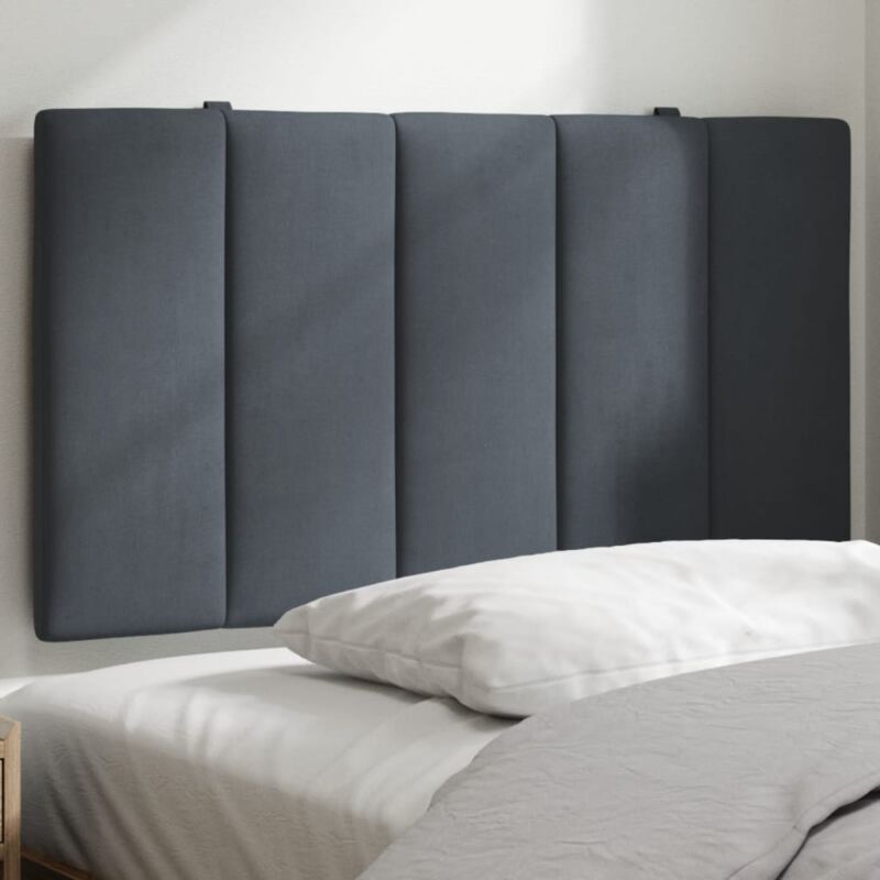 foto del prodotto vidaxl cuscino testiera hanko grigio scuro 90 cm in velluto