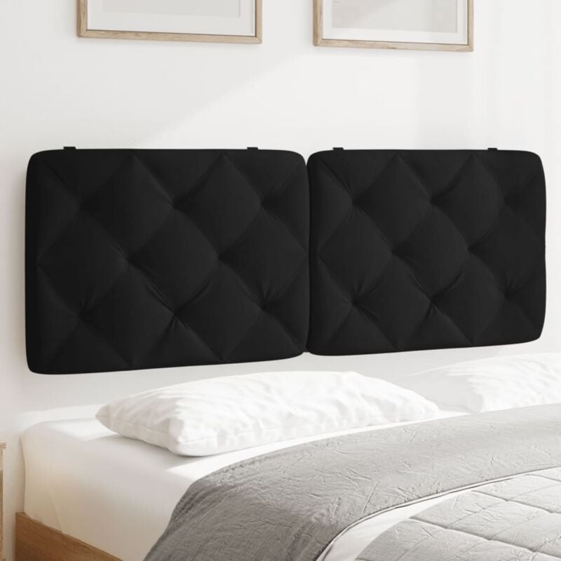 foto del prodotto vidaxl cuscino testiera nero 120 cm in velluto