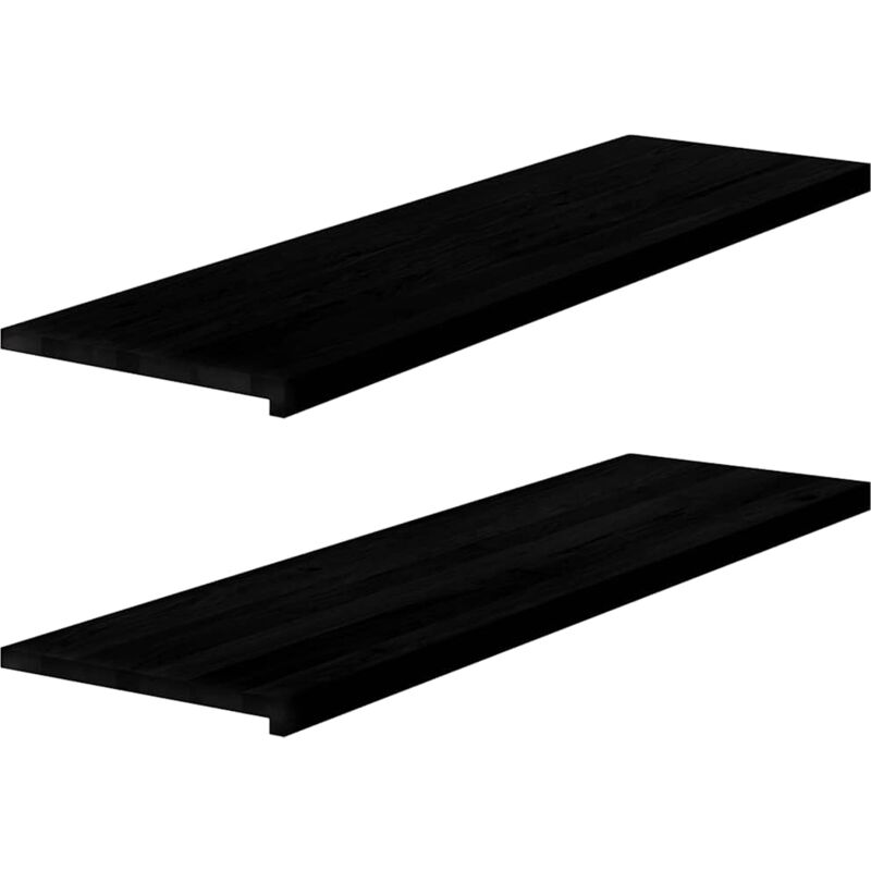foto del prodotto vidaxl davanzali 2 pz marrone scuro 140x40x2 cm legno massello rovere