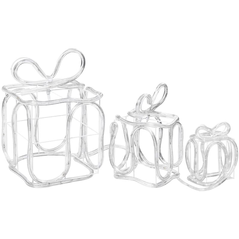 foto del prodotto vidaxl decorazione natale scatole regalo con 180 led interni esterni