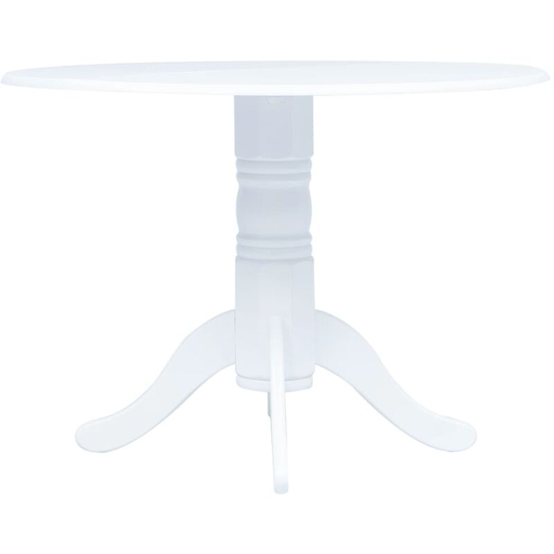 foto del prodotto vidaxl dining table kitchen round 106 cm floor in solid hevea various colors colore bianco