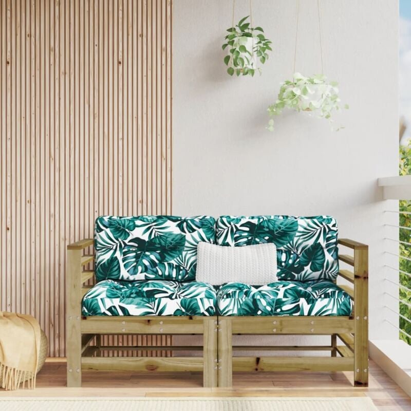 foto del prodotto vidaxl divani angolari da giardino 2 pz in legno di pino impregnato