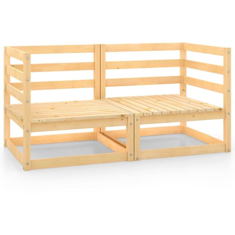 foto del prodotto vidaxl divani angolari da giardino 2 pz in legno massello di pino