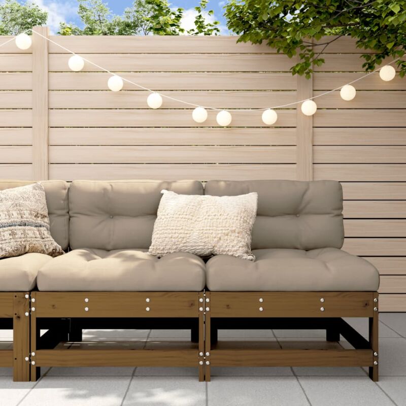 foto del prodotto vidaxl divani centrali da giardino 2pz ambra in legno massello di pino