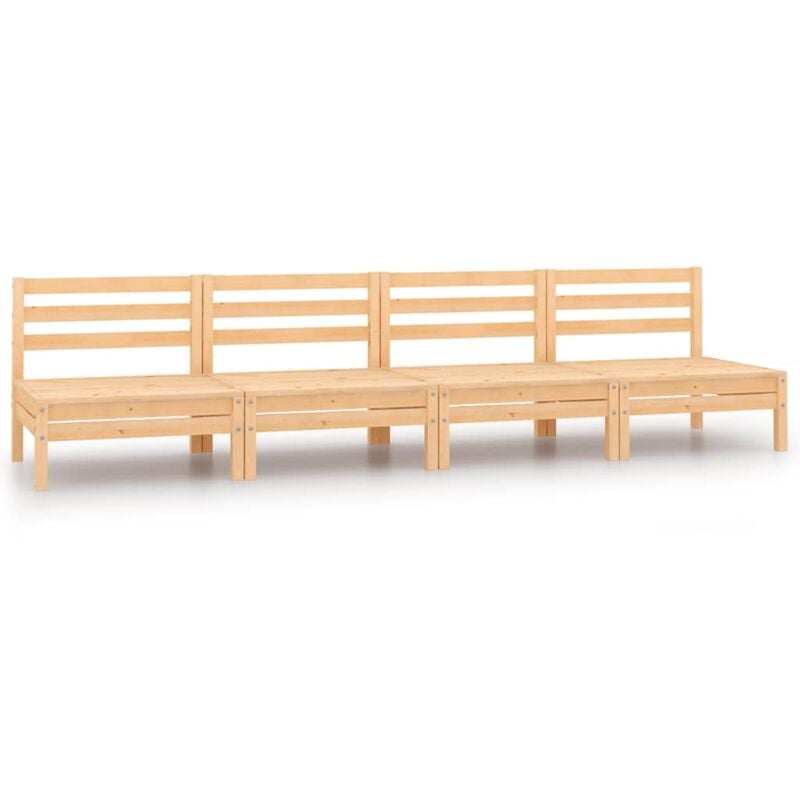 foto del prodotto vidaxl divani centrali da giardino 4 pz in legno massello di pino