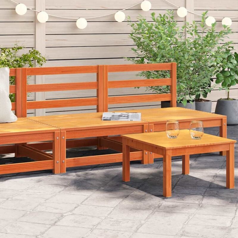 foto del prodotto vidaxl divani senza braccioli giardino 2pz marrone cera 70x70x67 pino