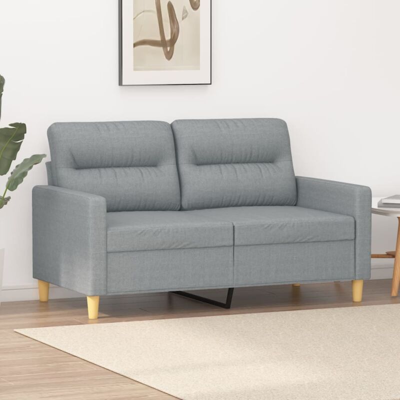 foto del prodotto vidaxl divano a 2 posti grigio chiaro 120 cm in tessuto
