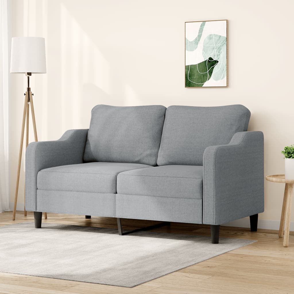 foto del prodotto vidaxl divano a 2 posti grigio chiaro 140 cm in tessuto