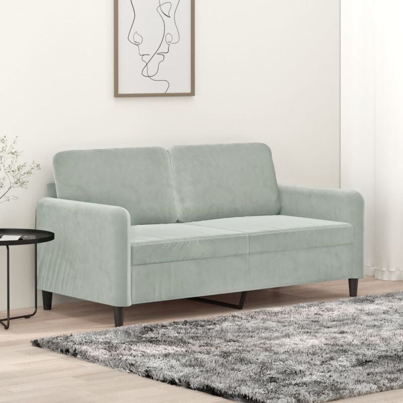 foto del prodotto vidaxl divano a 2 posti grigio chiaro 140 cm in velluto