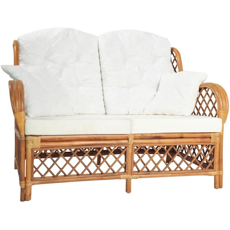 foto del prodotto vidaxl divano a 2 posti marrone chiaro in rattan 816206