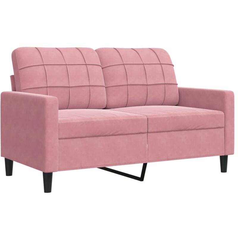 foto del prodotto vidaxl divano a 2 posti rosa 120 cm in velluto 748727