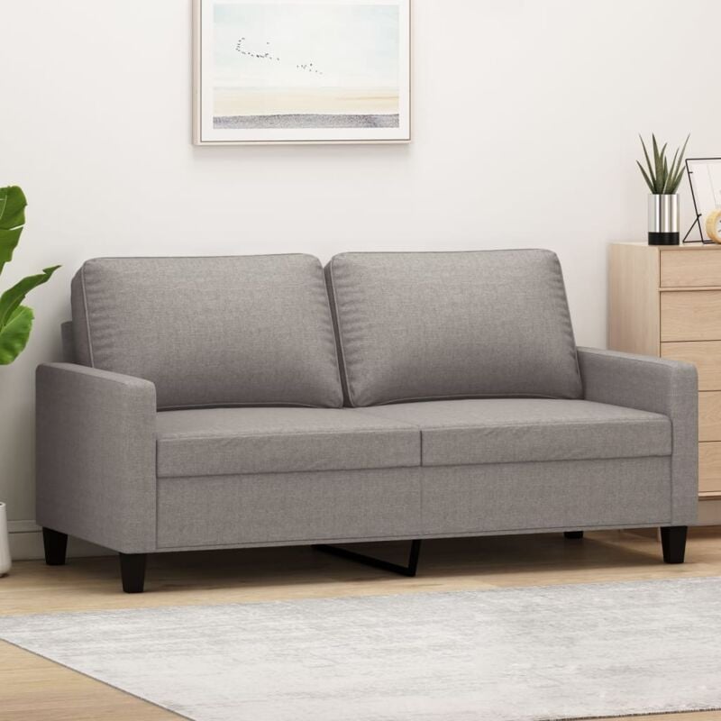 foto del prodotto vidaxl divano a 2 posti tortora 140 cm in tessuto 840007