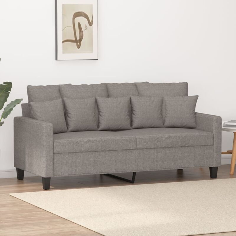 foto del prodotto vidaxl divano a 2 posti tortora 140 cm in tessuto 882588