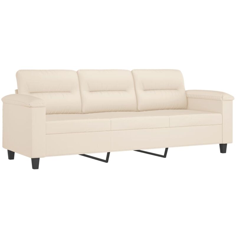 foto del prodotto vidaxl divano a 3 posti beige 180 cm in tessuto microfibra