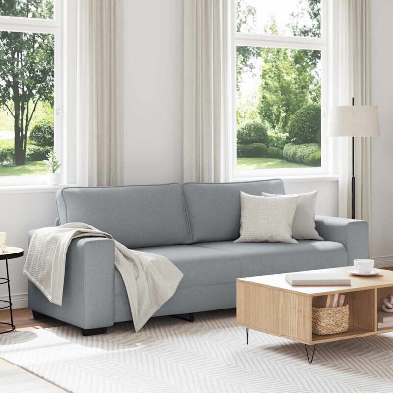 foto del prodotto vidaxl divano a 3 posti grigio chiaro 180 cm in tessuto