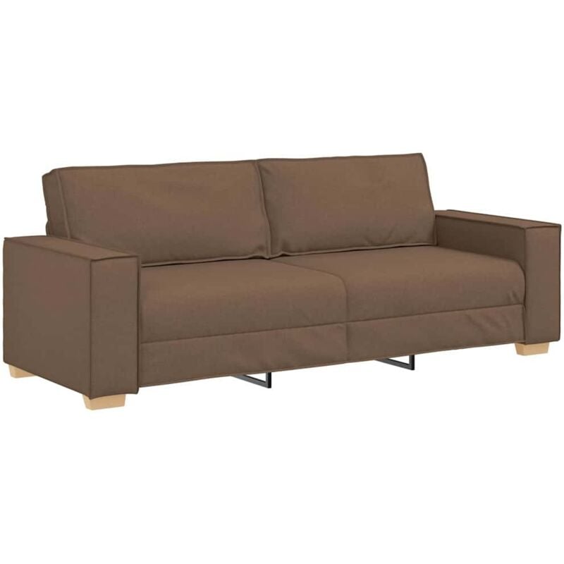 foto del prodotto vidaxl divano a 3 posti marrone 180 cm tessuto