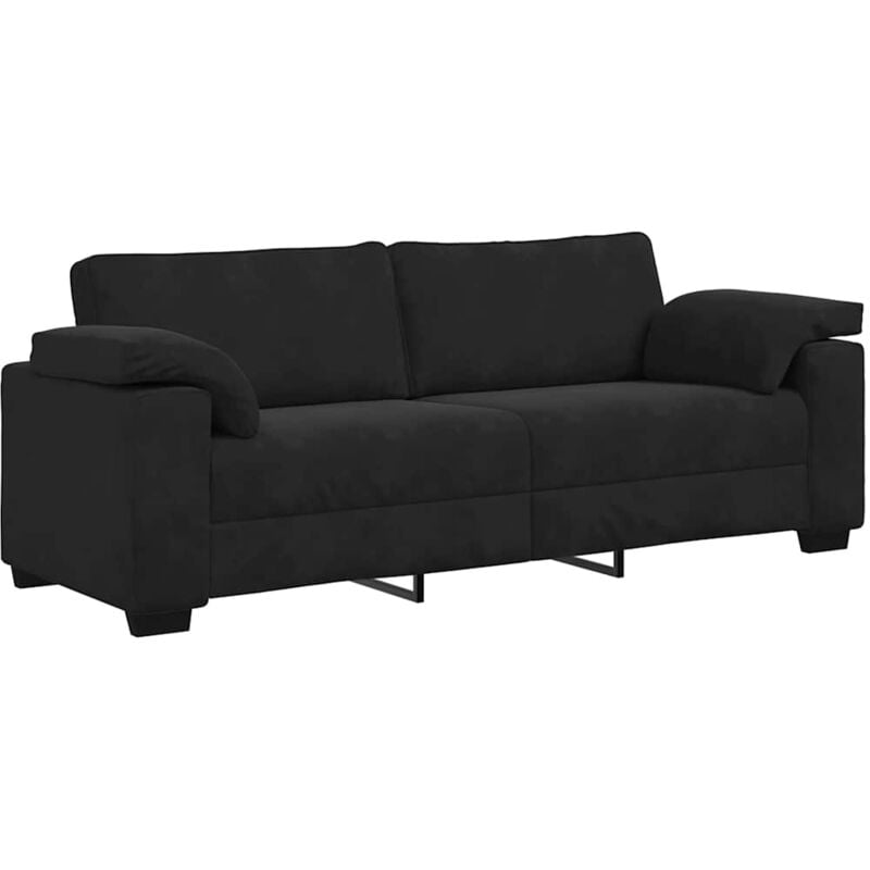 foto del prodotto vidaxl divano a 3 posti nero 178 cm in velluto