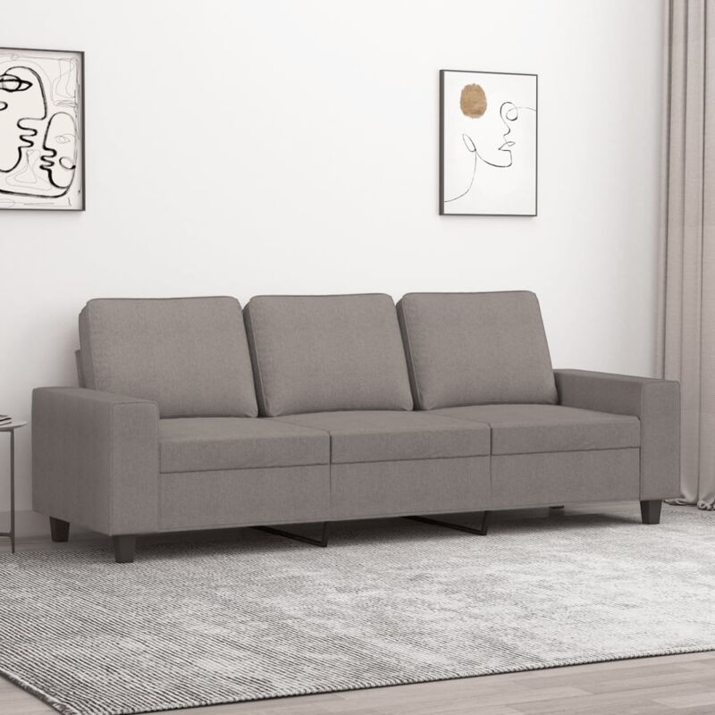 foto del prodotto vidaxl divano a 3 posti tortora 180 cm in tessuto 765284